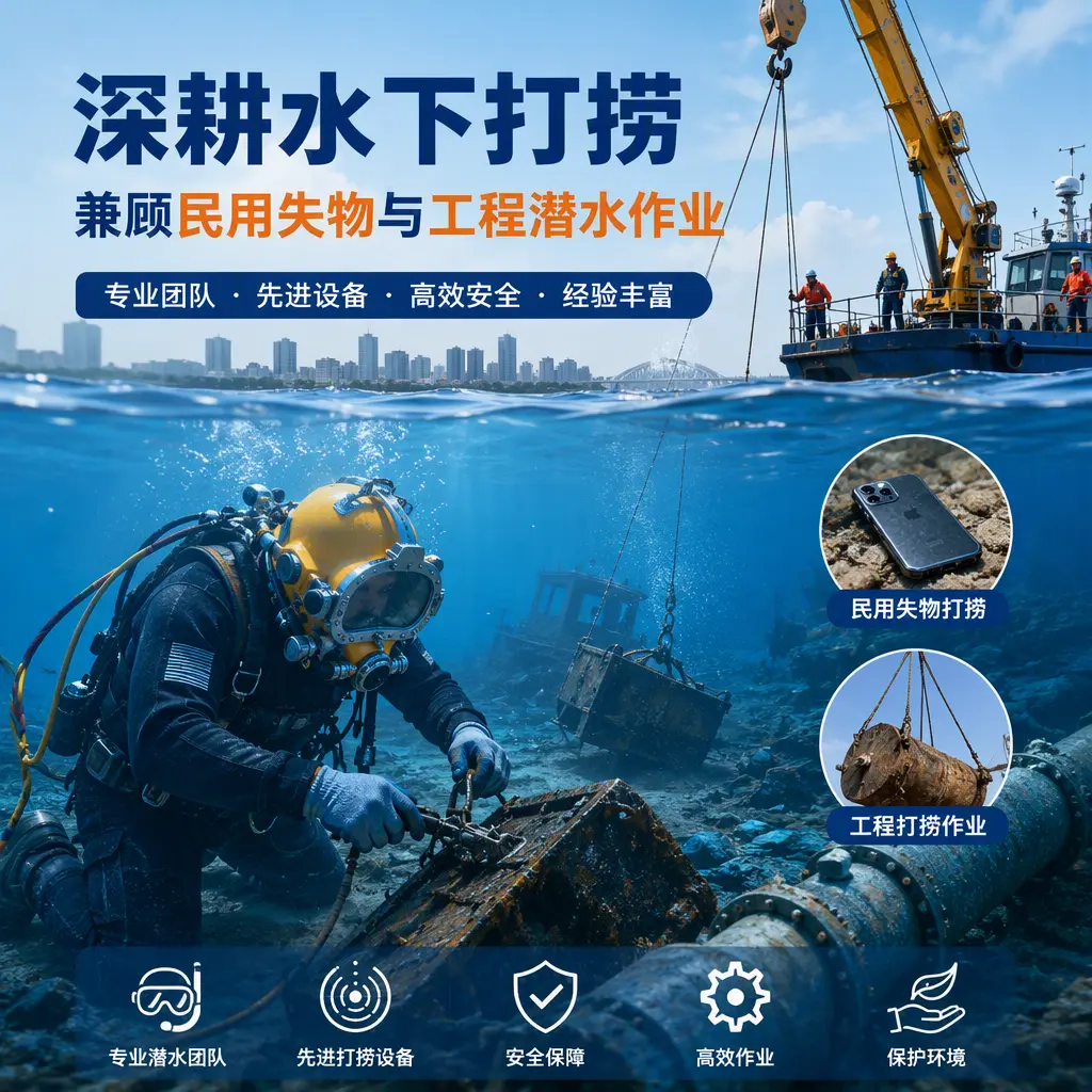深耕水下打捞，兼顾民用失物与工程潜水作业周口